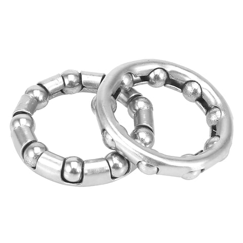 2 Pack Bicycle Ball Bearing Retainers With 9 Balls, 44.5mm Outer Diameter, 31.2mm Inner Diameter, Stainless Steel Cage