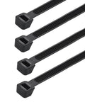 Heavy Duty 12 Inch Black Cable Ties Pack Of 100 For Outdoor Use With 60 Pound Tensile Strength Self Locking Fasteners