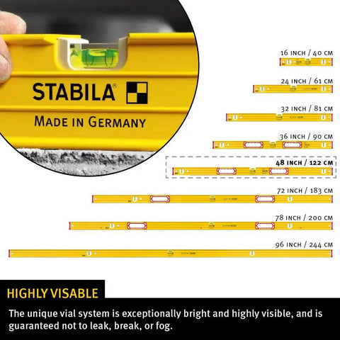 Pro Grade 48 Inch Magnetic Level With N52 Rare Earth Magnets That Lock Down Hard On Steel Framing And Drywall Built Like A Tank For Heavy Daily Grind By Skilled Tradesmen
