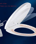 U Shape Bidet Toilet Seat With Soft Close Lid And Ergonomic Contour Featuring Quick Release Wash Cover And No Sweat Tool Free Install For Super Smooth Daily Use And Top Shelf Bathroom Comfort with heating element and power cord.