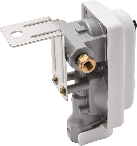 Flame King KT18ACR-2 propane regulator with 2-stage auto-changeover and metal mounting bracket