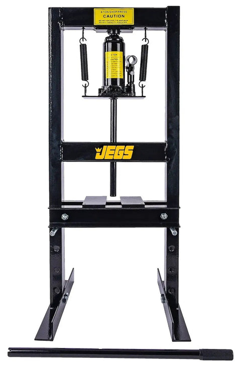 Beefed Up 6 Ton Hydraulic Shop Press With Lever Action Bench Top Design 18 Inch Working Range includes 2 press plates
