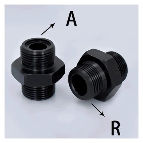 Pro Grade Metric Hydraulic Fittings M10 To M27 Straight Male Connectors For Heavy Duty Industrial Jobs Offering Zero Leak Performance Under Pressure Trusted By Pros Who Expect Build Specs With Reliability When It Counts Most, black metal A/R connectors