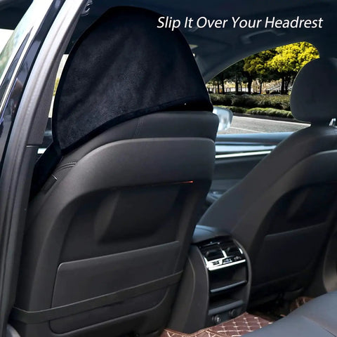 Waterproof Sweat-Proof Car Seat Cover For Gym Sesh, Run, Swim, Beach, And Hike on back of car seat