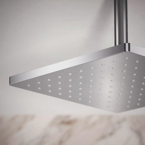 Honesty 10-Inch Rain Showerhead, Single Function, 2.5 GPM, Polished Chrome, wall-mounted, spa-quality overhead rainhead