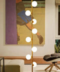 Cozy Elegant Mid Century Floor Lamp With Nine Lights For Living Room, Bedroom, And Office, Warm White 2700K Ambience