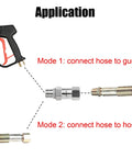 360 Degree Pressure Washer Swivel Fitting Three Eighths Inch NPT Thread Stainless Steel Durable Leak Proof Hose Gun Connector For Easy Cleaning And Smooth Rotations connecting hose to gun