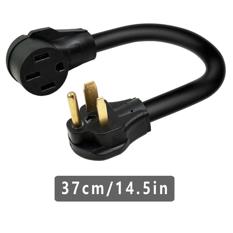 6-50P To 14-50R EV Charger Adapter Cord For 220V 50 Amp Outlets, heavy-duty copper connector, 37cm length