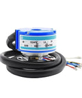 Servo Motor Encoder OIH48-1024P4-L6-5V displayed with wiring for CNC robotics feedback.