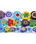 Premium Quality Fresh Hella Sparkly Lampwork Glass Beads Loose Round Spacers For Diy Bracelet Necklace Jewelry Crafting And Dress Decor Accents 10Mm 44 Pieces assorted colorful flower-shaped glass beads