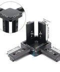 Badass 10 Series Corner Connectors For 10x10mm Aluminum Extrusion Framing Kits with zinc alloy brackets, measuring 1 inch.
