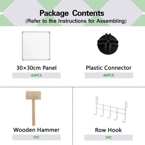 Package contents for Versatile 12 Cube Storage Organizer For Home And Office DIY Cube Shelving System Plastic Stackable Cubes