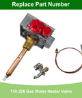 Natural Gas Water Heater Valve And Thermostat Replacement Parts Kit With 3.8 In Shank And Copper Probe Eco Shutoff