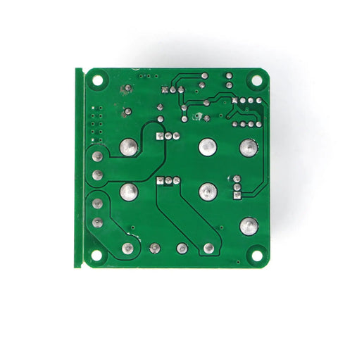 Back view of PWM DC Brushed Motor Speed Controller 6V-90V, 8A Continuous Current, showing circuit board details
