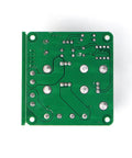 Underside view of a green circuit board for High Current PWM DC Brushed Motor Speed Controller 6V To 90V With 15A Peak 2 Pack.