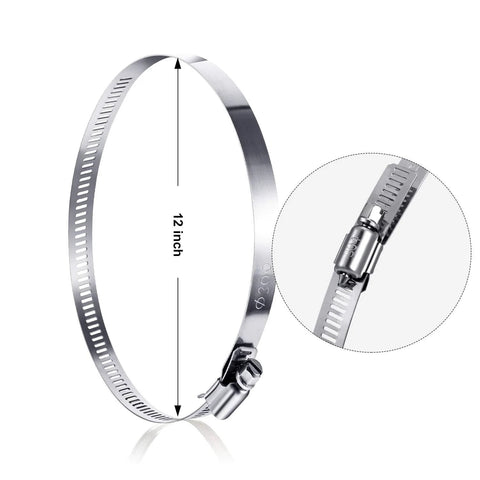 12 inch stainless steel hose clamps for pipes and ducts