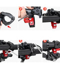 Installation steps for Universal Shift Brake Lever Adapter With Integrated Shifter Brakes Mount for various bike models.