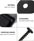 Iron Corner Protectors Black Metal For Furniture And Speaker Cabinets Eight Pack shown with material and accessory details.