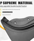 Next Gen Tesla Model Y Mud Flaps Splash Guards Set of 4 Fits 2025 and 2026 Models, black PP material with double buckle fixation.