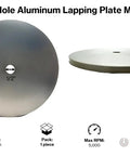 8 Inch Aluminum Master Lapping Base With One Half Inch Arbor Hole For Diamond Flat Lap Discs Grinding Pads And Abrasive Backer Discs