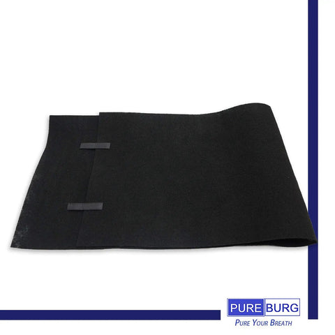 Cut To Fit 16 Inch By 48 Inch Charcoal Filter Sheet One Eighth Inch Thick Universal Carbon Pad displayed flat on a surface