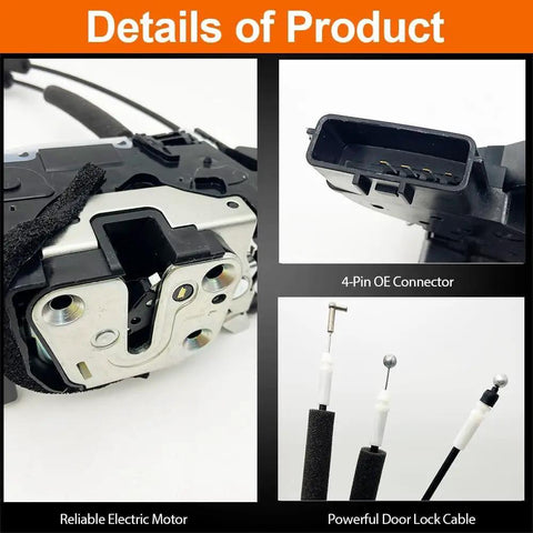 Nissan Maxima Front Left Driver Side Door Lock Actuator Replacement, Durable Metal Housing, Details of Product