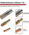 25 Pack MIG Gun Consumables Kit For OmniPro 220 MIGMax Welder Gun 140 215 63616 63617 Includes.035 Tips, Nozzle, Diffuser