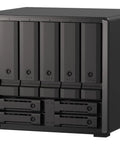 Heavy Duty Nine Bay NAS Server With Blazing Fast AMD Ryzen Quad Core And 32GB RAM front view showcasing drive bays and ports.
