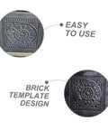 Reusable Concrete Paver Mold For DIY Pathways And Driveways Antique Colored Brick Design 17.32 By 17.32 Inches close-up