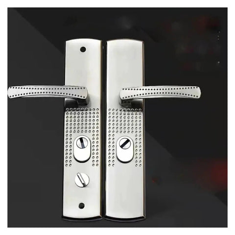 Heavy Duty Aluminum Alloy Universal Security Door Handle With Thickened Panel For Solid Grip Fits Most Security Door Installations