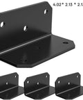 Beefy Heavy Duty Galvanized Corner Braces 90 Degree L Shaped Brackets With Pre Drilled Holes For Wood Fences Shelves And Raised Garden Beds 4 Pack Steel Corner Brackets