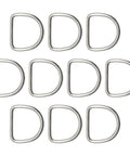 10 Pack Stainless Steel D Ring 1.5 Inch Beefy Heavy Duty Welded Rings For Tie Downs And Lashing Seamless Weld Construction No Weak Spots Load Bearing Hardware For Trailers Camping Gear Outdoor Projects, 10-pack on white