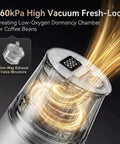 Keep Your Morning Brew Fresh As Heck With This Game Changing Smart Vacuum Sealed Coffee Canister Featuring Digital Pressure Gauge Rechargeable Design And Airtight Glass Storage displaying digital pressure gauge and vacuum lock technology.