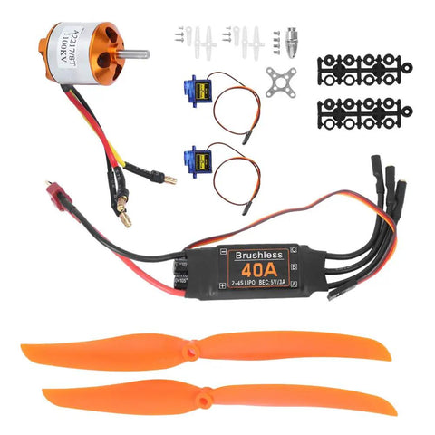 1100KV Brushless Motor With 40A ESC And Safety For RC Planes SG90 9G Micro Servo Lightweight High Torque Ready To Fly Kit