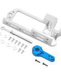 Hard Aluminum FPV Throw Servo Switch For RC Drones And Helicopters With 25T Arm, Parabolic Dispenser, screws and washers.