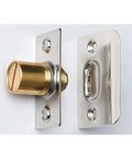 4 Pack Adjustable Ball Catch Door Latches With Spring Tension And Screws Hardware close-up of latch mechanism and plate