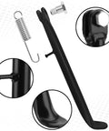 Heavy Duty Dirt Bike Stand With Spring, Side Kickstand For Mini Pit Bikes, 11.8 Inch Replacement Kick Stand shown in parts view.