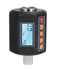 Pro Grade Digital Torque Wrench With Backlit Display And Half Inch Drive Includes Three Eighths Inch And Quarter Inch Adapters Sound And Light Alarm High Accuracy Real Time Ft Lb And Nm Readouts Four Torque Units For Automotive And Industrial Use, digital head