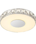 14 Inch Modern Ceiling Light Flush Mount With Crystal K9 Glass LED Dimmable Chandelier for Living Room Luxury Accent Glow Up
