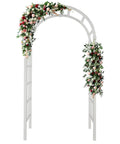 White Vinyl Garden Arbor For Weddings And Outdoor Parties PVC Arch Backdrop For Ceremony Garden Trellis For Climbing Plants Easy Setup Go To Wedding Backdrop For Backyard Or Lawn