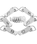 Heavy Duty Spring Loaded Toggle Latches With Screws Stainless Steel 6 Sets, six silver latches with screws