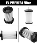 Top Shelf HEPA Pre Motor Vacuum Filters 2 Pack Kick Dust To The Curb High Efficiency Pleated Design view showing multiple angles and details.