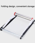 Kickass Foldable Cutting Machine Stand With Balanced Lift System No Sweat Material Handling Portable Steel Workbench Rig For Tight Job Sites Quick Setup Pro Gear, featuring a compact folding design.