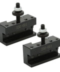 OXA 250 001 Wedge Quick Change Tool Holder Replacement for Lathe Two Pack in black steel with threaded posts