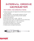 Groove Micrometer With Quick Reading Features For Dead Nuts Accurate Inch Measurements 0.051 To 1.050 Inch Range 0.001 Inch Graduations Satin Chrome Finish Model 260Z with specifications