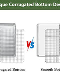 Comparison of corrugated vs smooth bottom Sturdy Stainless Steel Baking Sheet with Rack Set, 2 Pans and 2 Racks