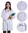 Unisex Scientist Doctor Costume Kit With White Lab Coat, Stethoscope, And Accessories For Halloween, Realistic Medical Look.