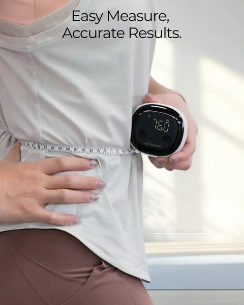 Smart Body Tape Measure With Bluetooth App Sync Real Time Body Metrics For Weight Loss And Muscle Gain Retractable 60 Inch Tape USB C Charging Multi User Tracking Digital Measurements For Fitness Progress For Gym Buffs measuring waist