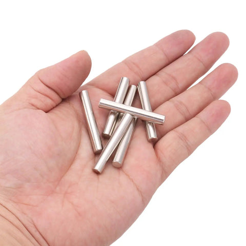 30 Piece 6mm By 40mm Stainless Steel Dowel Pins Shelf Support Pegs Fasteners Assortment Kit For Durable Wood And Metal Shelving Projects Silver Handyman Friendly DIY Ready, hand-held