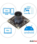 8MP IMX179 USB Camera Module With 115 Degree Wide Angle M12 Lens, LightBurn Compatible Webcam for Win, Linux, Android, Mac OS